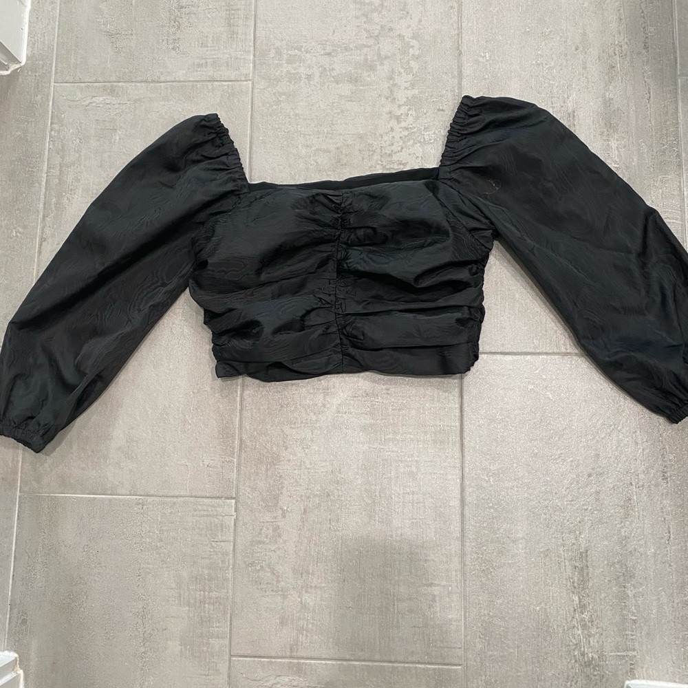 J Crew cropped off the shoulder top
